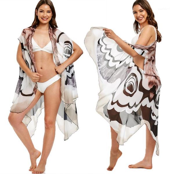 2020 lady's clothes harajuku style european and american cloak chiffon shirt beach perspective chiffon cloak1, White
2020 lady's clothes harajuku style european and american cloak chiffon shirt beach perspective chiffon cloak1, White