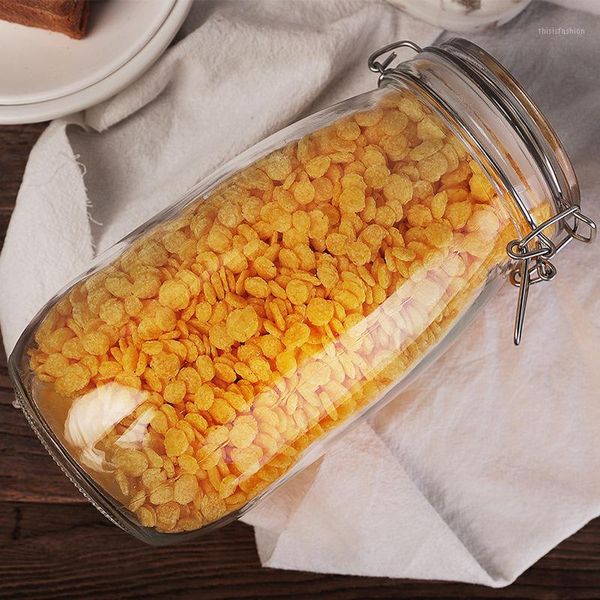 sealed jar glass bottle buckle jar lead-glass pickle with lid household small storage1
sealed jar glass bottle buckle jar lead-glass pickle with lid household small storage1