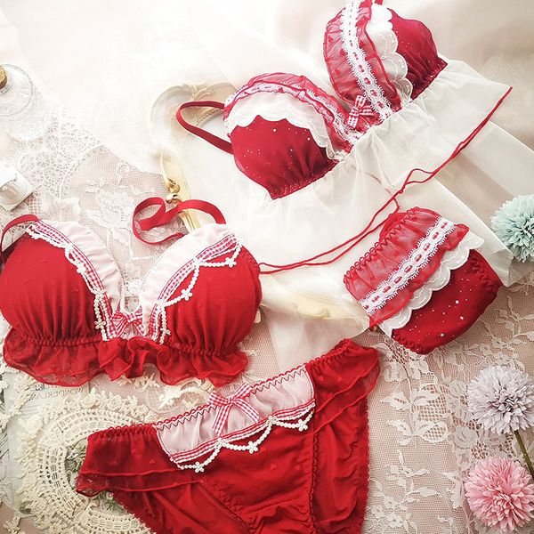 kawaii my melody bra and panty set underwear women cute lolita girls red bralette christmas lingerie femme soutien gorge, Red;black
kawaii my melody bra and panty set underwear women cute lolita girls red bralette christmas lingerie femme soutien gorge, Red;black