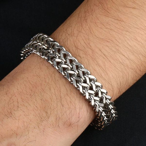 men stainless steel bracelet bangle gothic punk wide chain link bracelet hip hip male party rock jewelry charm gift, Black
men stainless steel bracelet bangle gothic punk wide chain link bracelet hip hip male party rock jewelry charm gift, Black