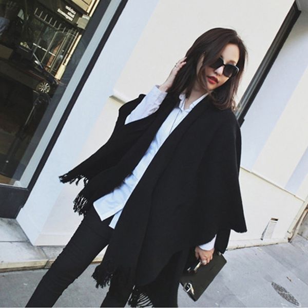 women winter cashmere poncho cape elegant black warm scarves fashion vintage pashmina long shawl women poncho cape y200103, Blue;gray
women winter cashmere poncho cape elegant black warm scarves fashion vintage pashmina long shawl women poncho cape y200103, Blue;gray