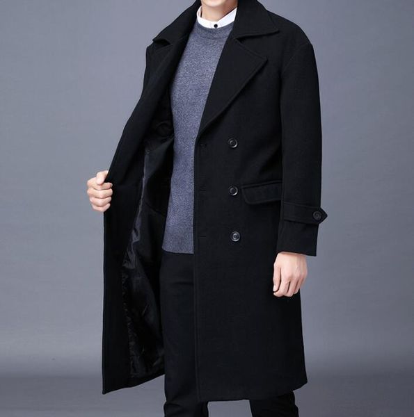 men's wool & blends autumn casual woolen coat men trench coats winter long sleeves loose overcoat mens cashmere casaco masculino englan, Black
men's wool & blends autumn casual woolen coat men trench coats winter long sleeves loose overcoat mens cashmere casaco masculino englan, Black