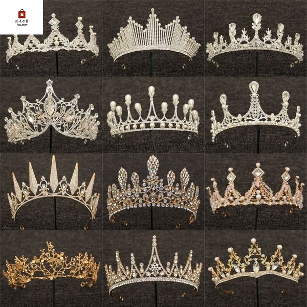headdress bride korean style luxury european wedding super xiansen princess female 18-year-old crown, Silver
headdress bride korean style luxury european wedding super xiansen princess female 18-year-old crown, Silver