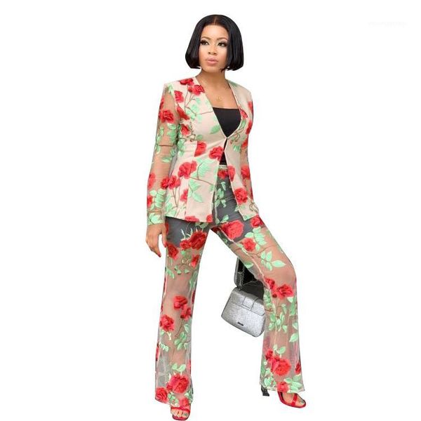 women's suits & blazers lemon gina autumn women floral embroidery mesh see-through long sleeve wide leg pant suit 2 piece set df07101, White;black
women's suits & blazers lemon gina autumn women floral embroidery mesh see-through long sleeve wide leg pant suit 2 piece set df07101, White;black