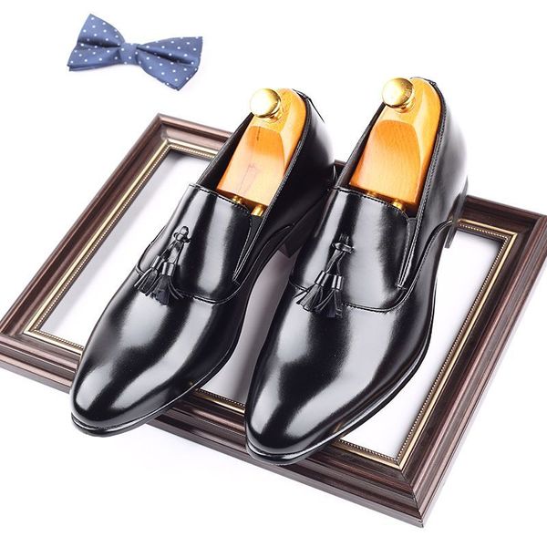 Concise PU Leather Round Toe Men Shoes Casual Business Shoes Spring Autumn 2021 New Solid Comfortable Dress Loafer Slip on Fringe DP115, Black
Concise PU Leather Round Toe Men Shoes Casual Business Shoes Spring Autumn 2021 New Solid Comfortable Dress Loafer Slip on Fringe DP115, Black
