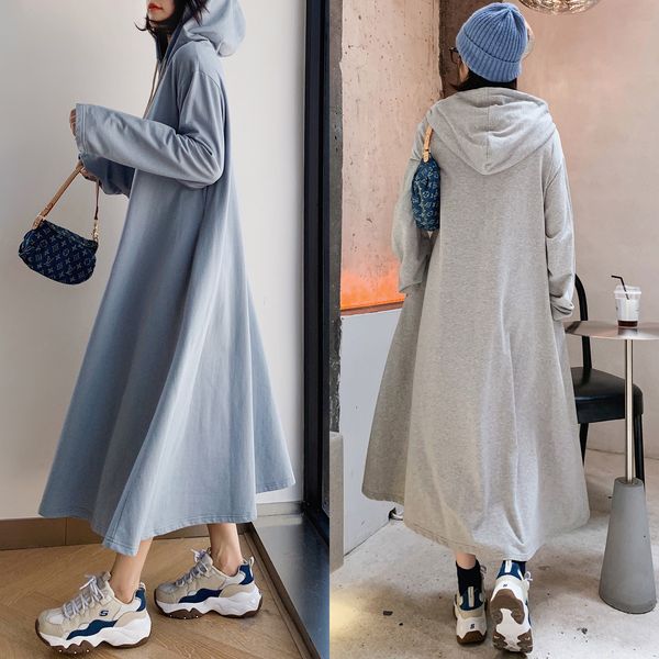 3103#2020 autumn long loose large size sweater lazy hooded over-knee sweater dress casual dress women's thin yw9br, Black
3103#2020 autumn long loose large size sweater lazy hooded over-knee sweater dress casual dress women's thin yw9br, Black