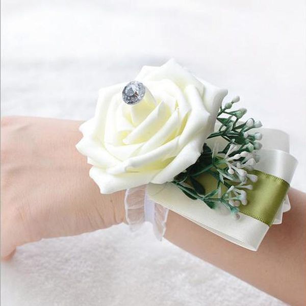 2pcs/lot wedding wrist flowers with diamond,bridesmaid silk rose corsages hand flower artificial flowers for wedding decoration
2pcs/lot wedding wrist flowers with diamond,bridesmaid silk rose corsages hand flower artificial flowers for wedding decoration