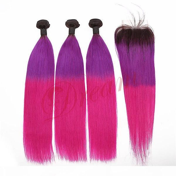 dream 8 a indian virgin hair silky straight t1b purple fucsia# 3 bundles with 4*4 lace closure unprocessed human hair extensions part, Black;brown
dream 8 a indian virgin hair silky straight t1b purple fucsia# 3 bundles with 4*4 lace closure unprocessed human hair extensions part, Black;brown