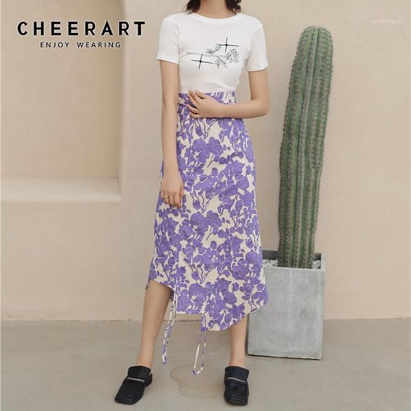 cheerart drawstring purple high wasit skirt womens summer asymmetrical floral print wrap long midi ruched skirt fashion 20201, Black
cheerart drawstring purple high wasit skirt womens summer asymmetrical floral print wrap long midi ruched skirt fashion 20201, Black