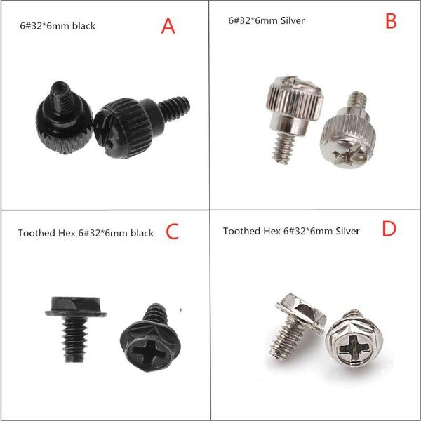 100pcs deskcomputer case thumb thumbscrews screws and 6#-32*6 pc case hard drive motherboard mounting screws
100pcs deskcomputer case thumb thumbscrews screws and 6#-32*6 pc case hard drive motherboard mounting screws