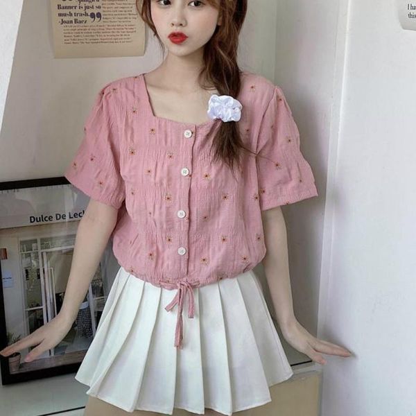 shirts women summer short sleeve leisure floral loose crop students kawaii sweet womens shirt korean style trendy slim chic bbysil, White;black
shirts women summer short sleeve leisure floral loose crop students kawaii sweet womens shirt korean style trendy slim chic bbysil, White;black