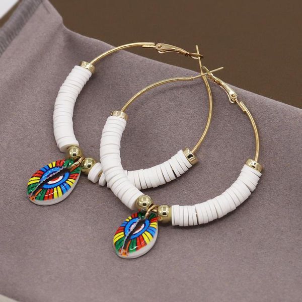 hoop & huggie vonnor boho colorful polymer clay earrings for women 2021 fashion alloy shell pendant korean jewelry, Golden;silver
hoop & huggie vonnor boho colorful polymer clay earrings for women 2021 fashion alloy shell pendant korean jewelry, Golden;silver