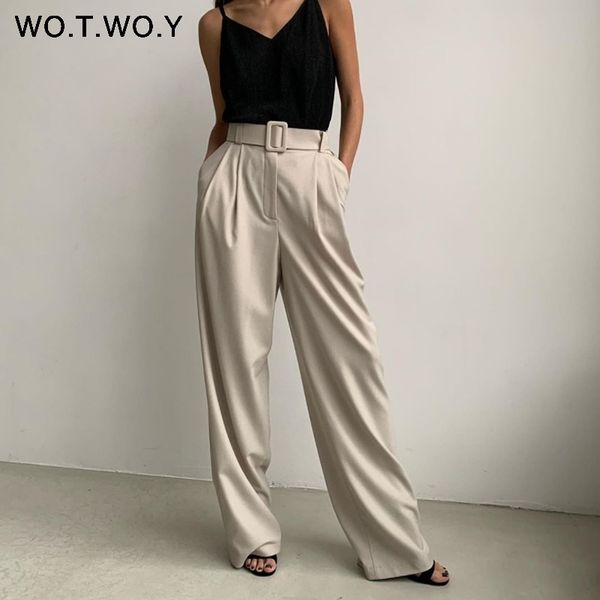 wotwoy high waist loose straight pants women summer casual pleated wide leg trousers female black sashes pockets harajuku y200418, Black;white
wotwoy high waist loose straight pants women summer casual pleated wide leg trousers female black sashes pockets harajuku y200418, Black;white