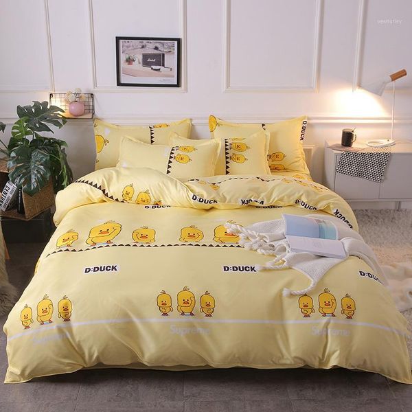 bedding sets 40 size set yellow duck cartoon style duvet cover bed sheet pillowcase king linen double bedding1
bedding sets 40 size set yellow duck cartoon style duvet cover bed sheet pillowcase king linen double bedding1
