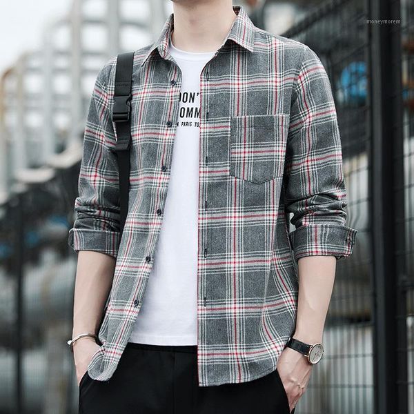 men's casual shirts autumn men's plaid shirt long-sleeved lapel wild style men long sleeve1, White;black
men's casual shirts autumn men's plaid shirt long-sleeved lapel wild style men long sleeve1, White;black