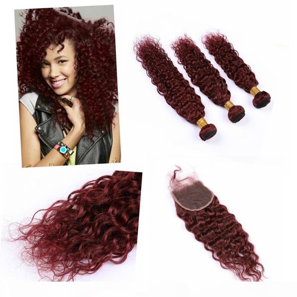 indian #99j water wave human hair bundles with closure 4" * 4" water wavy 3 bundles with closure, Black;brown
indian #99j water wave human hair bundles with closure 4" * 4" water wavy 3 bundles with closure, Black;brown