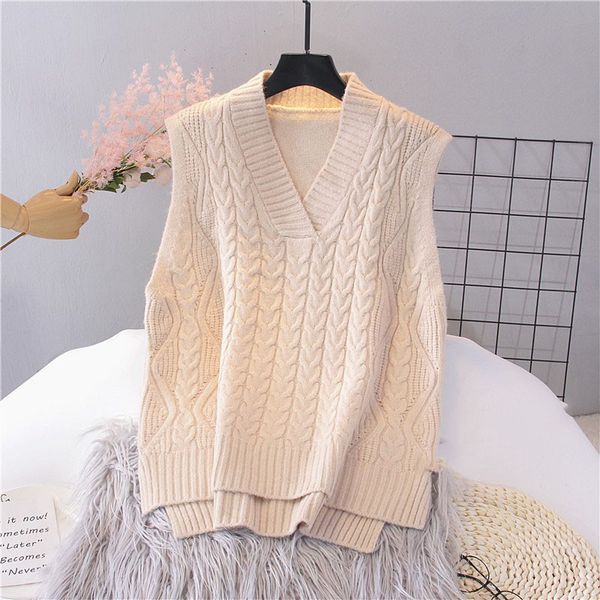 sweater vest ladies pullover v-neck sweater knitted vest ladies preppy style vest autumn clothes, White
sweater vest ladies pullover v-neck sweater knitted vest ladies preppy style vest autumn clothes, White