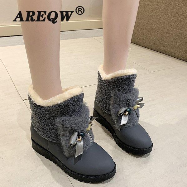 warm winter snow boots furry shoes women buckle star female pleated plush lining warm platform felt snow booties, Black
warm winter snow boots furry shoes women buckle star female pleated plush lining warm platform felt snow booties, Black