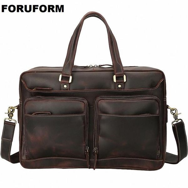 briefcases vintage crazy horse leather men's briefcase 17 inch lapbag business genuine men shoulder li-2273
briefcases vintage crazy horse leather men's briefcase 17 inch lapbag business genuine men shoulder li-2273