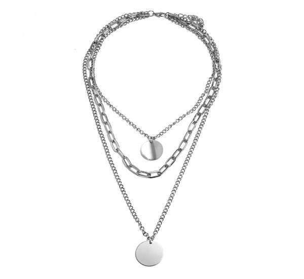 new product multi-layer chain necklace european and american fashion personality simple metal geometric disc hip hop pendant necklace exagg, Black
new product multi-layer chain necklace european and american fashion personality simple metal geometric disc hip hop pendant necklace exagg, Black