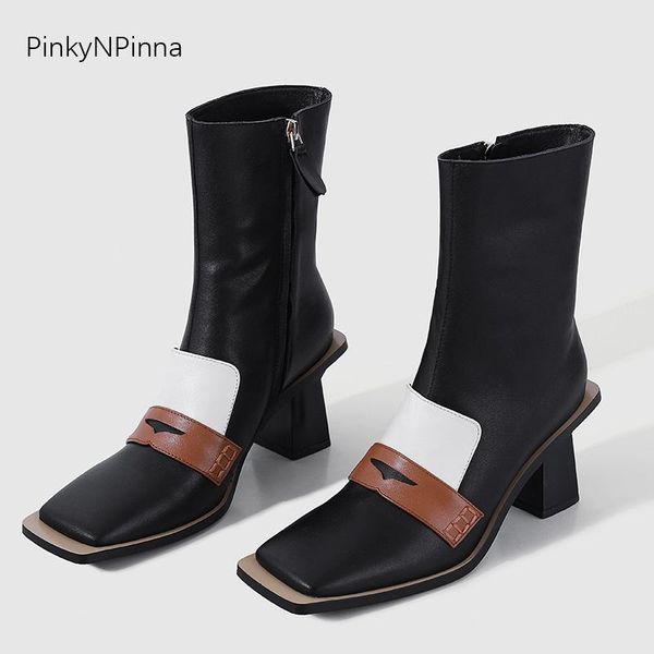 luxury celebrity women fall fashion runway style genuine leather ankle boots chunky hihg heels soft party office booties shoes, Black
luxury celebrity women fall fashion runway style genuine leather ankle boots chunky hihg heels soft party office booties shoes, Black