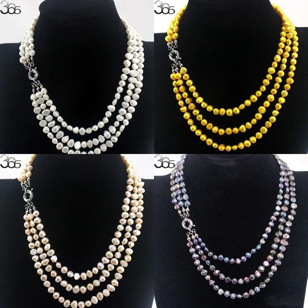 gift boxed or bag packed 3-strand natural potato pearl necklace bracelet woman jewelry set, Silver
gift boxed or bag packed 3-strand natural potato pearl necklace bracelet woman jewelry set, Silver