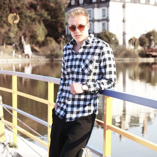 2021 new quality long-sleeved male shirts gray white plaid shirt casual home men comfortable size m-5xl 2f3l, White;black
2021 new quality long-sleeved male shirts gray white plaid shirt casual home men comfortable size m-5xl 2f3l, White;black