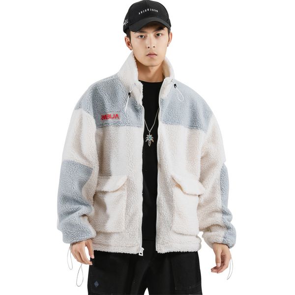 new style joining together color aliens fleece winter windproof warm hip hop men's jacket and coat, Black;brown
new style joining together color aliens fleece winter windproof warm hip hop men's jacket and coat, Black;brown