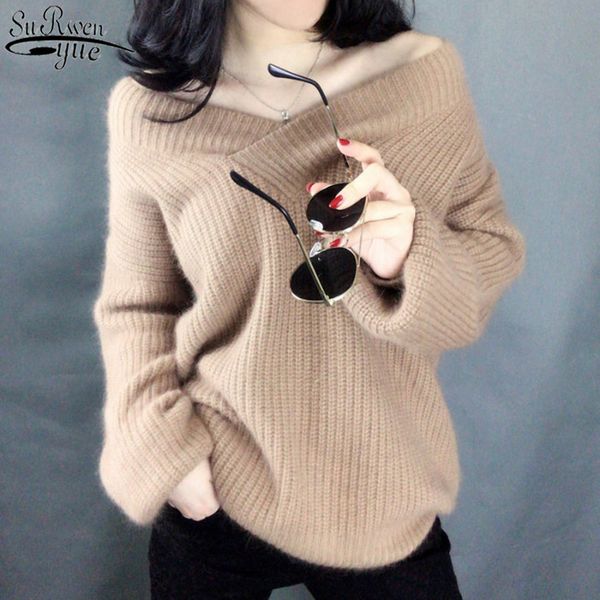 loose plus size women sweater v neck knitted pullover autumn and winter korean sweater office knitwear bottoming 10525 201130, White;black
loose plus size women sweater v neck knitted pullover autumn and winter korean sweater office knitwear bottoming 10525 201130, White;black
