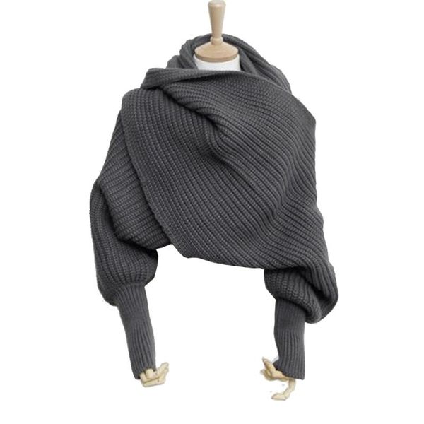 scarves woman shawls women solid sleeves scarf winter warm knitting long soft wraps, Blue;gray
scarves woman shawls women solid sleeves scarf winter warm knitting long soft wraps, Blue;gray