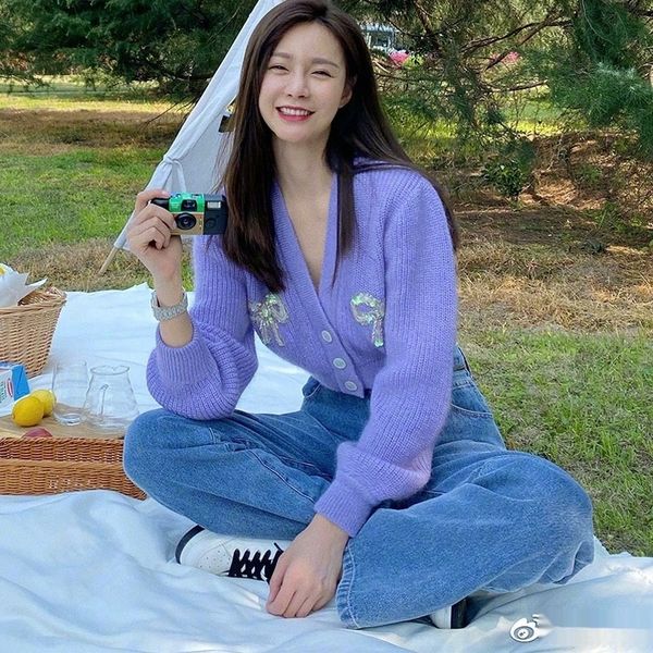 xhili song sweater shen women's same clothes bow short purple sweater cardigan coat mengchen knitted style 2020 autumn sweatercoat qi, White;black
xhili song sweater shen women's same clothes bow short purple sweater cardigan coat mengchen knitted style 2020 autumn sweatercoat qi, White;black