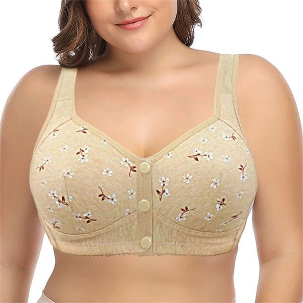 front closure cotton bra comfortable wire bra soft camisole middle age women underwear large bust 48bc 50bc 52bc cup 220311, Black;pink
front closure cotton bra comfortable wire bra soft camisole middle age women underwear large bust 48bc 50bc 52bc cup 220311, Black;pink