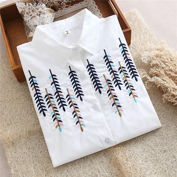 new summer ear of rice embroider pure cotton ladies office shirts women long sleeve designer white formal shirts
new summer ear of rice embroider pure cotton ladies office shirts women long sleeve designer white formal shirts