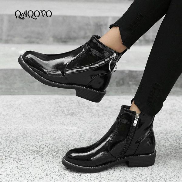 boots women shoes fashion patent leather ankle side zipper autumn winter flat motorcycle black red apricot
boots women shoes fashion patent leather ankle side zipper autumn winter flat motorcycle black red apricot