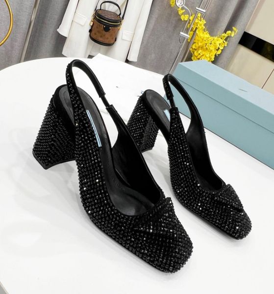 thick heel high heels sandals designers rhinestone sequins embellished dinner party shoes, Black
thick heel high heels sandals designers rhinestone sequins embellished dinner party shoes, Black