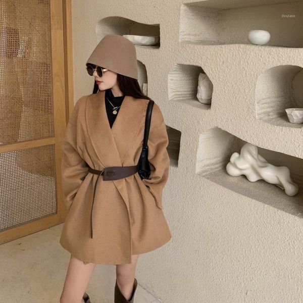 real swoolen coat women autumn and winter loose mid-length lace-up waist hepburn style woolen coat1, Black
real swoolen coat women autumn and winter loose mid-length lace-up waist hepburn style woolen coat1, Black