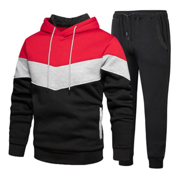 mans colorblocked sets fashion trend splicing long sleeve hoodies trousers 2pcs suits designer male autumn sport casual couple tracksuits, Gray
mans colorblocked sets fashion trend splicing long sleeve hoodies trousers 2pcs suits designer male autumn sport casual couple tracksuits, Gray