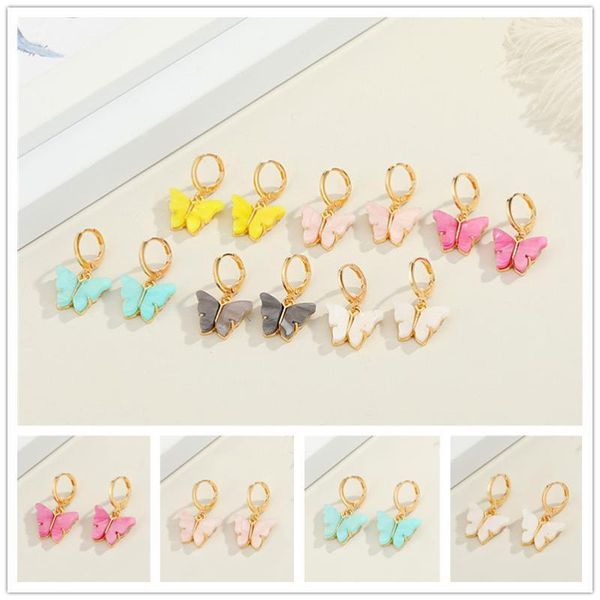 1pair lovely resin butterfly earrings for women small hoop earring korean animal pendants earrings girl jewelry oorbellen1, Golden;silver
1pair lovely resin butterfly earrings for women small hoop earring korean animal pendants earrings girl jewelry oorbellen1, Golden;silver