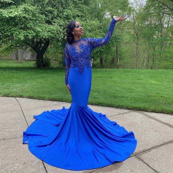 royal blue long sleeves lace mermaid evening dresses 2021 with beaded appliques sweep train formal prom party gowns, Black;red
royal blue long sleeves lace mermaid evening dresses 2021 with beaded appliques sweep train formal prom party gowns, Black;red