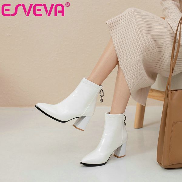 esveva 2021 остроконечные toe площади высокий каблук pu кожа ботильоны женщин сапоги обувь zipper западный стиль черный размер 34-39, Black
esveva 2021 остроконечные toe площади высокий каблук pu кожа ботильоны женщин сапоги обувь zipper западный стиль черный размер 34-39, Black