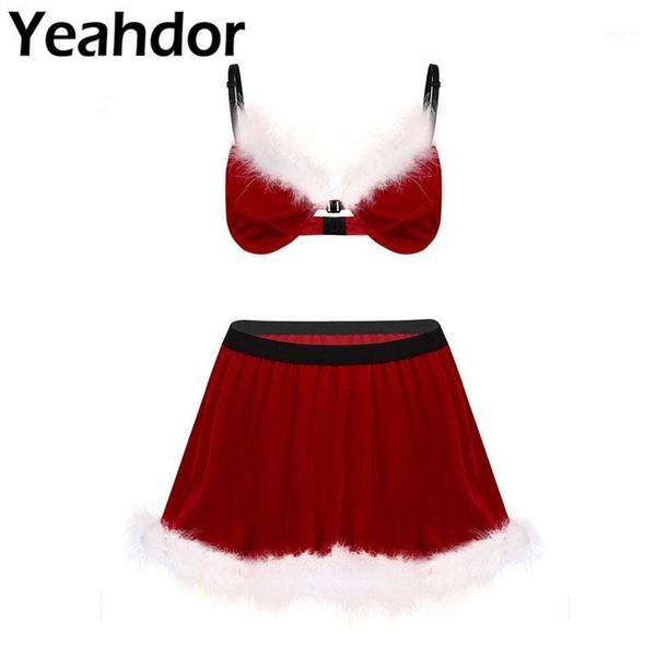 2pcs men adults soft velvet feathered sissy christmas santa costume set adjustable spaghetti straps bra with short skirt1, Silver
2pcs men adults soft velvet feathered sissy christmas santa costume set adjustable spaghetti straps bra with short skirt1, Silver