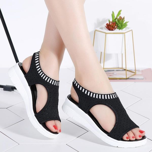 jintoho summer new student sports sandals women breathable elastic band thick bottom fish mouth mesh casual sandals woman 808, Black
jintoho summer new student sports sandals women breathable elastic band thick bottom fish mouth mesh casual sandals woman 808, Black