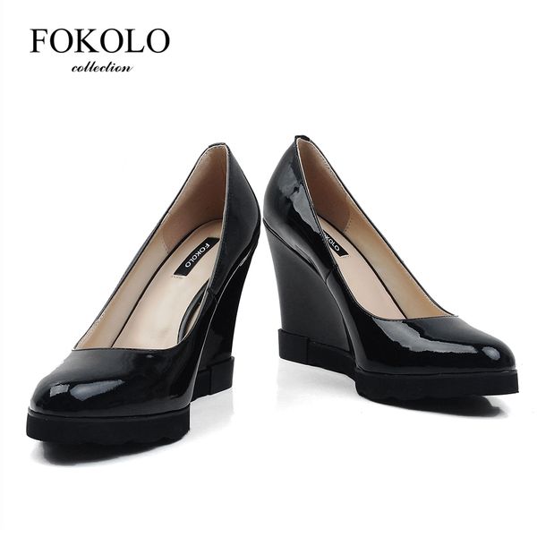 fokolo 2020 new pumps spring autumn wedges shoes for women thin heels patent leather black fashion heels women tacones mujer gp1 1007, Black;white
fokolo 2020 new pumps spring autumn wedges shoes for women thin heels patent leather black fashion heels women tacones mujer gp1 1007, Black;white