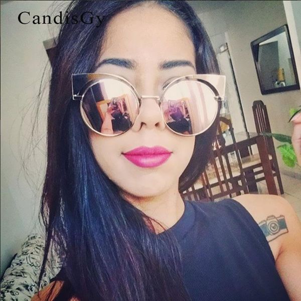 sunglasses cat eye vintage round lens brand designer women hipster mirror lady uv400 fashion sun glasses circle frame, White;black
sunglasses cat eye vintage round lens brand designer women hipster mirror lady uv400 fashion sun glasses circle frame, White;black