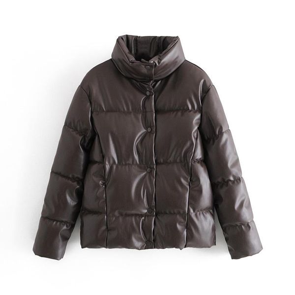 wixra faux leather padded jacket loose parkas coat female solid stand collar outwear waterproof street wear, Black
wixra faux leather padded jacket loose parkas coat female solid stand collar outwear waterproof street wear, Black
