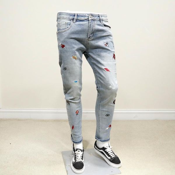 men's jeans wb10380 fashion men's 2021 runway european design party style clothing1, Blue
men's jeans wb10380 fashion men's 2021 runway european design party style clothing1, Blue