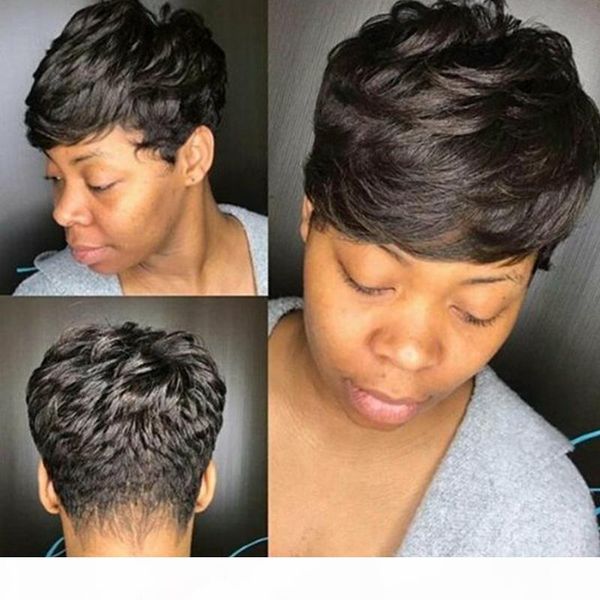 none lace front human hair wigs with bangs short pixie cut african american pixie style brazilian hair none lacefront wigs for black women, Black;brown
none lace front human hair wigs with bangs short pixie cut african american pixie style brazilian hair none lacefront wigs for black women, Black;brown