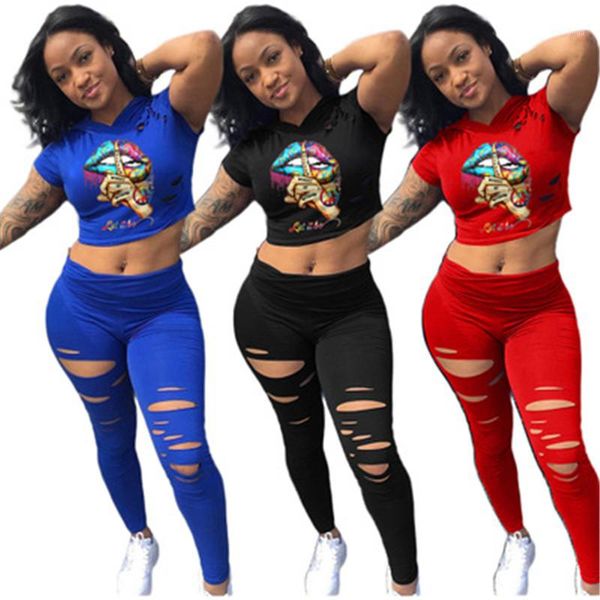 female round neck short tshirt sets ladies hole lip print tracksuits fashion autumn slim fit short sleeve trousers 2pcs suits designer, Gray
female round neck short tshirt sets ladies hole lip print tracksuits fashion autumn slim fit short sleeve trousers 2pcs suits designer, Gray