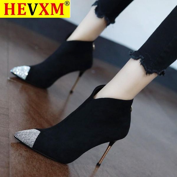 fashion rhinestone pointed toe stiletto high heels women 2020 autumn and winter new wild stiletto ankle boots nude boots, Black
fashion rhinestone pointed toe stiletto high heels women 2020 autumn and winter new wild stiletto ankle boots nude boots, Black