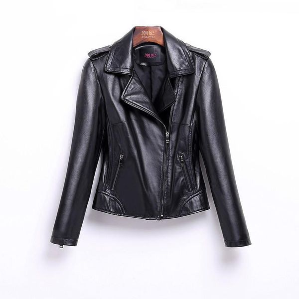 women's leather & faux geniune jacket for female sheepskin jackets slim plus size 4 spring autumn chaqueta mujer mf170, Black
women's leather & faux geniune jacket for female sheepskin jackets slim plus size 4 spring autumn chaqueta mujer mf170, Black